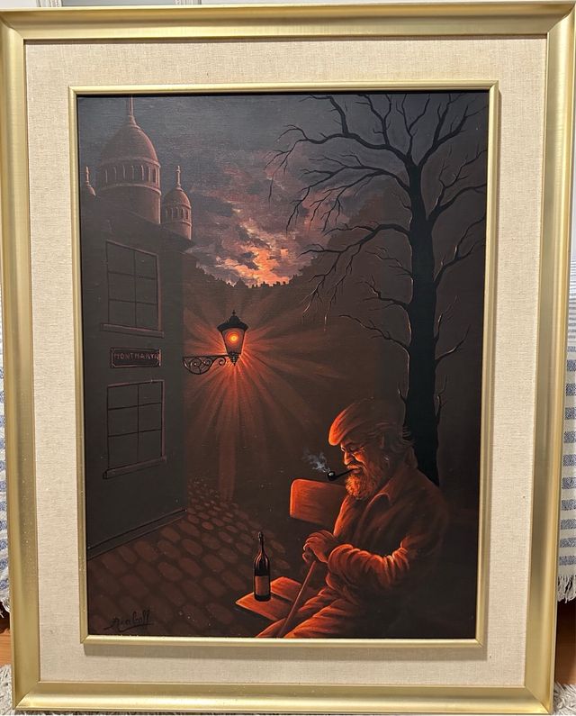 Nicolas Riaboff Pittura a olio su tela 