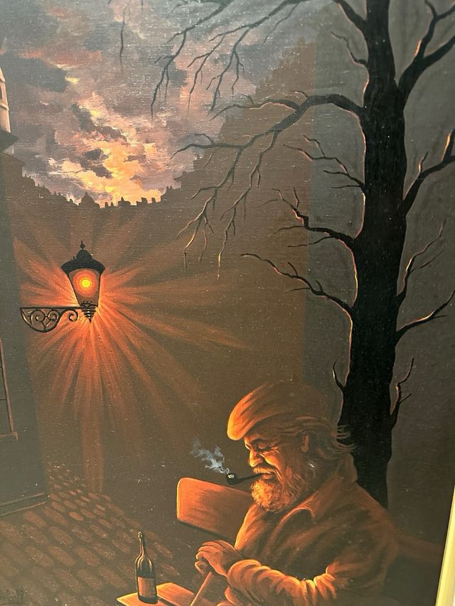 Nicolas Riaboff Pittura a olio su tela 