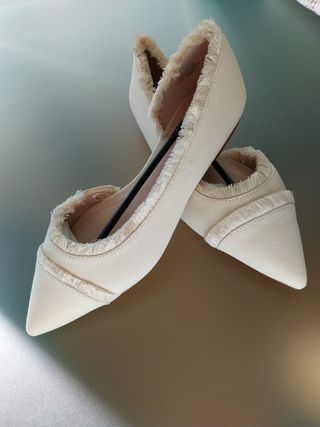 Bailarinas beige - marfil , Nuevas ! Sin Estrenar
