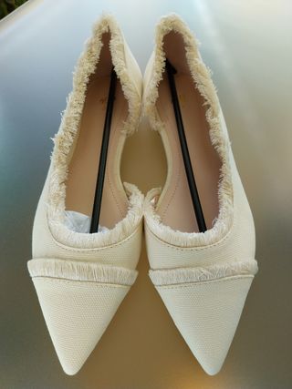 Bailarinas beige - marfil , Nuevas ! Sin Estrenar