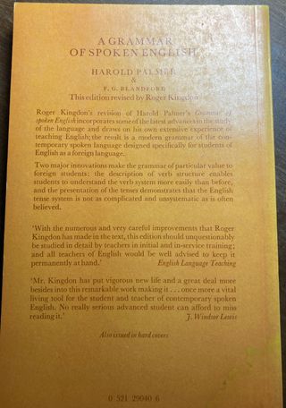 Grammar of Spoken English