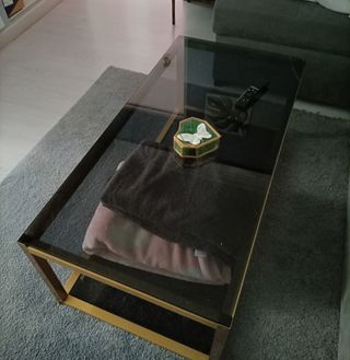 Mesa de centro de cristal