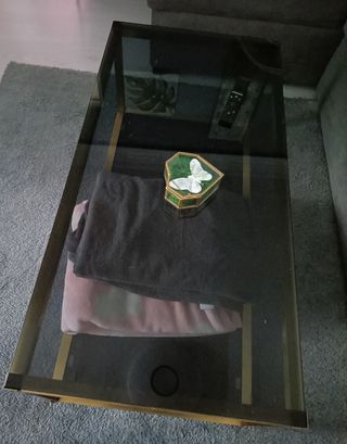 Mesa de centro de cristal