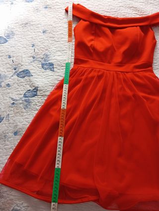 Vestido fiesta color Rojo