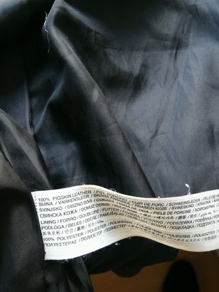 Chaqueta de ante color negro