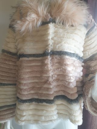 Abrigo corto de pelo varios colores