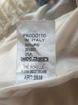 Abrigo corto de pelo varios colores