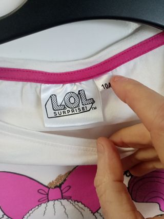Lote de camisetas de niña talla 10 años LOL