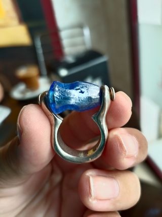 Anillo uno de 50 piedra turquesa 