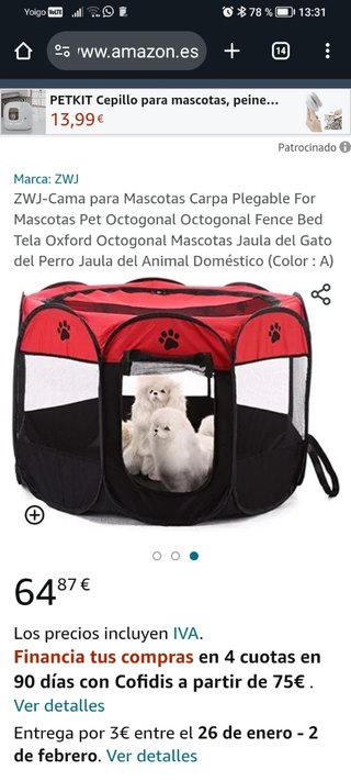 Jaula Octogonal Perro Mascota