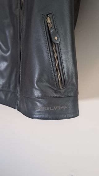 Cazadora moto segura Stripe Black white