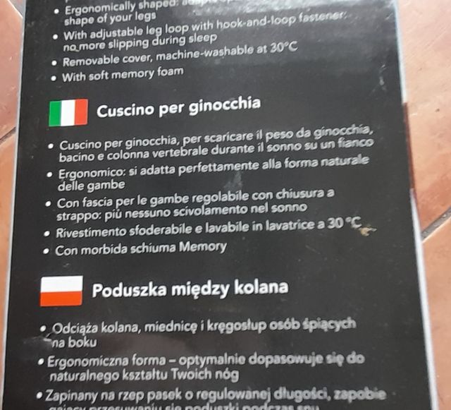 Cuscino per le ginocchia