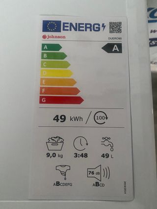 lavadora 9 kg clase A funcion vapor