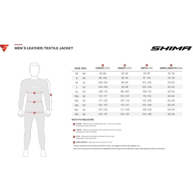 SHIMA Winchester 2.0 Chaqueta Hombre, Piel XL.