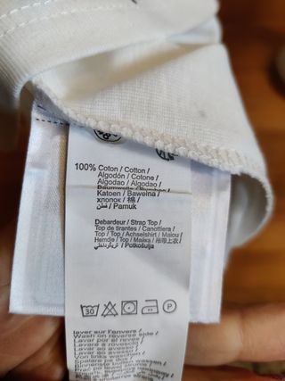 CAMISETA TIRANTES KIABI BLANCA NUEVA