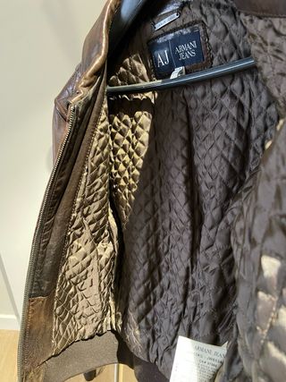 Armani Chaqueta de Cuero Mujer