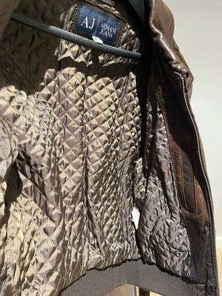 Armani Chaqueta de Cuero Mujer