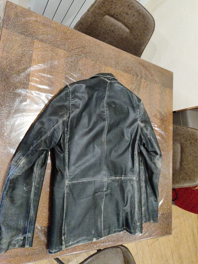 Giacca vera pelle effetto vintage .tg 48