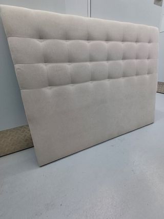 Cabecero gris/basic beige para cama de 1.35