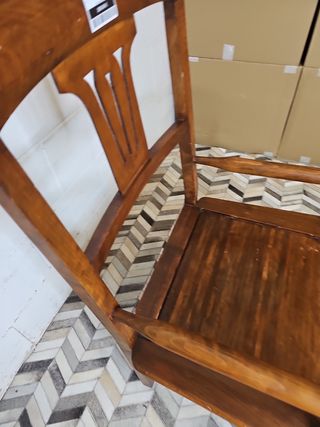 Antigua silla vintage váter teca