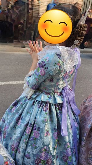 Traje fallera con manteletas 5/6 años