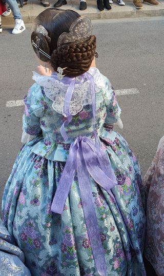 Traje fallera con manteletas 5/6 años