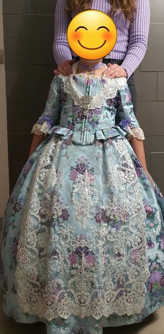Traje fallera con manteletas 5/6 años