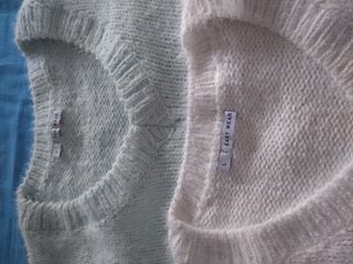 Jerseis blanco y verde malva 