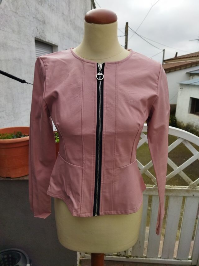 Biker rosa ligera entallada talla S
