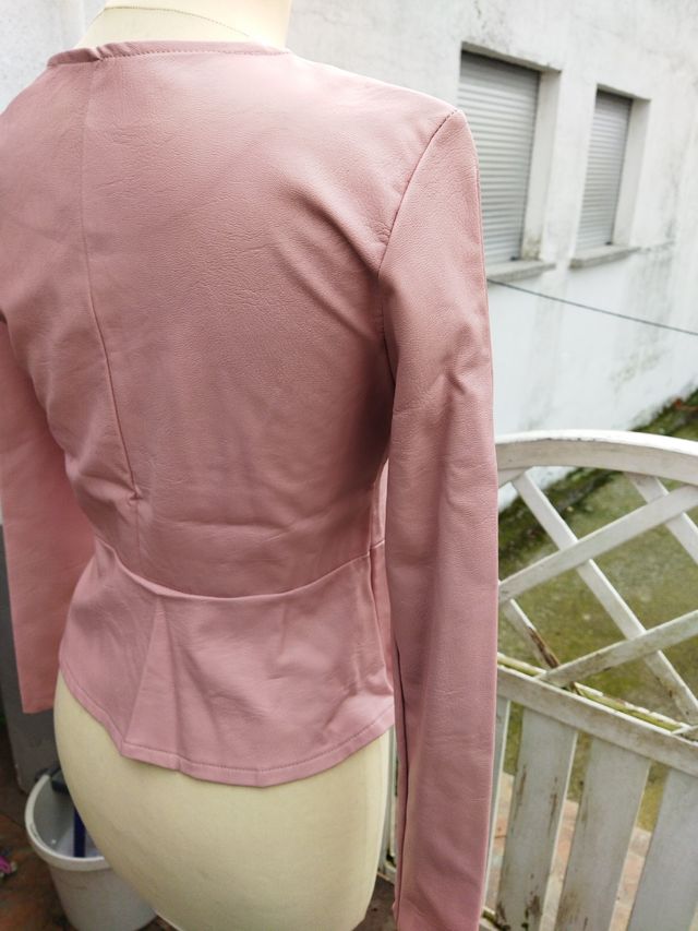 Biker rosa ligera entallada talla S