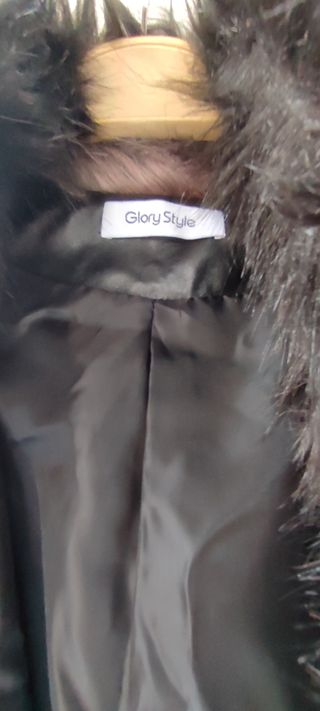Chaqueton Mujer Talla L de pelo negro rosa blanco