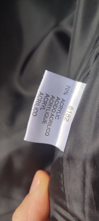 Chaqueton Mujer Talla L de pelo negro rosa blanco