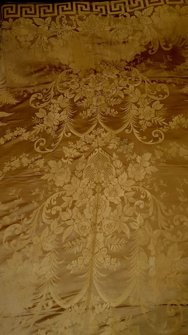 Colcha de seda damasco