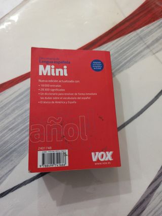 Mini diccionario lengua española