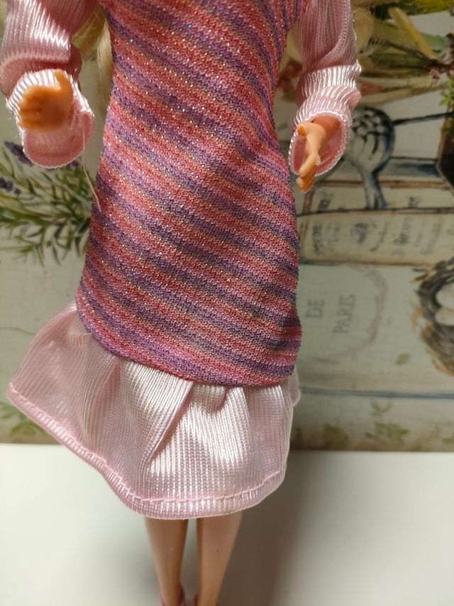 VESTIDO CON BRILLOS PARA BARBIE