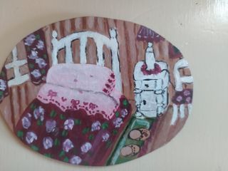 Placa decorativa para puerta de dormitorio