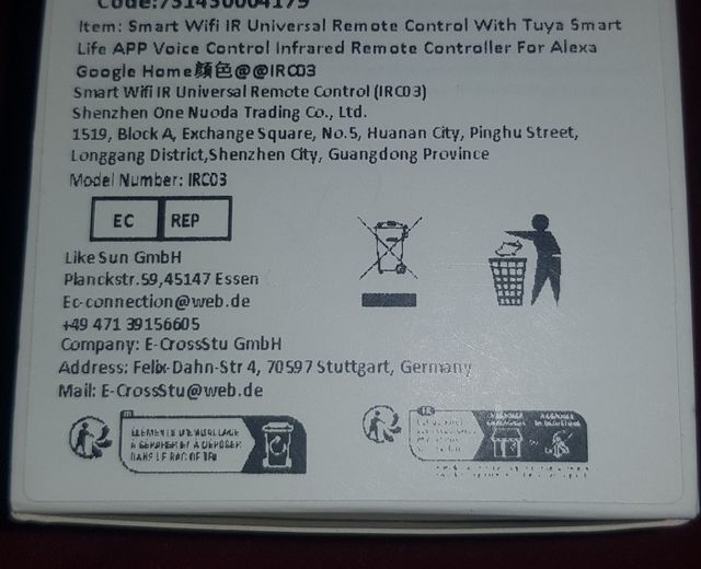 Remote Control Ir (Google Home Ir)