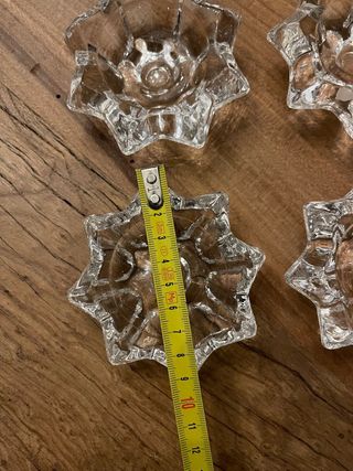 porta candele vetro 4 pezzi