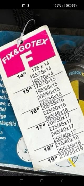 Cadenas textiles para nieve