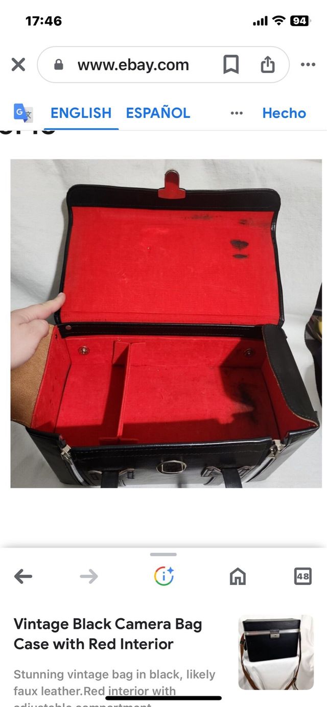 maletin cuero vintage de fotografia