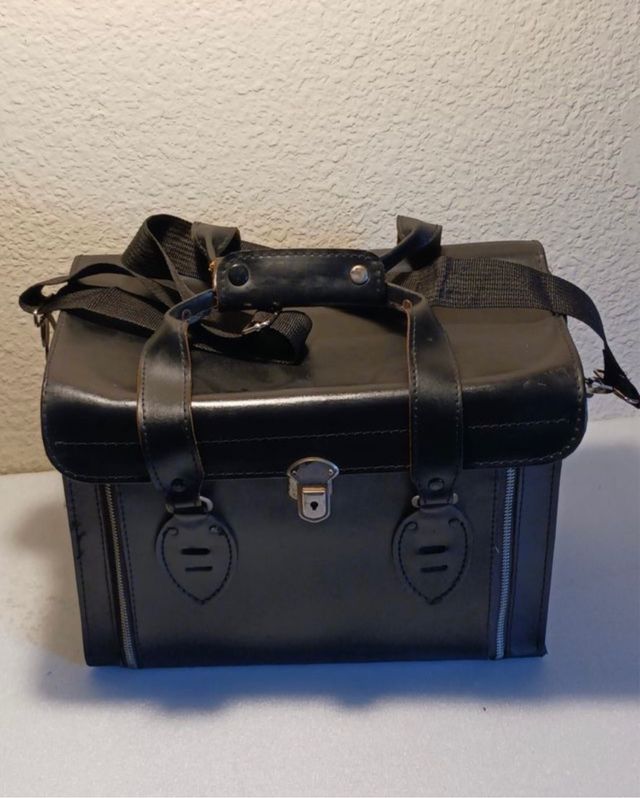 maletin cuero vintage de fotografia