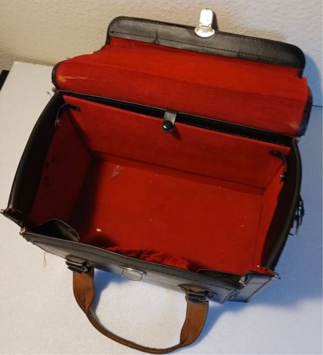 maletin cuero vintage de fotografia