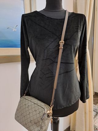 Maglia nera in velluto