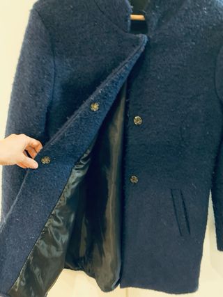 Cappotto Lana Blu tg.L Donna Uomo