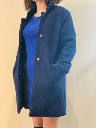 Cappotto Lana Blu tg.L Donna Uomo