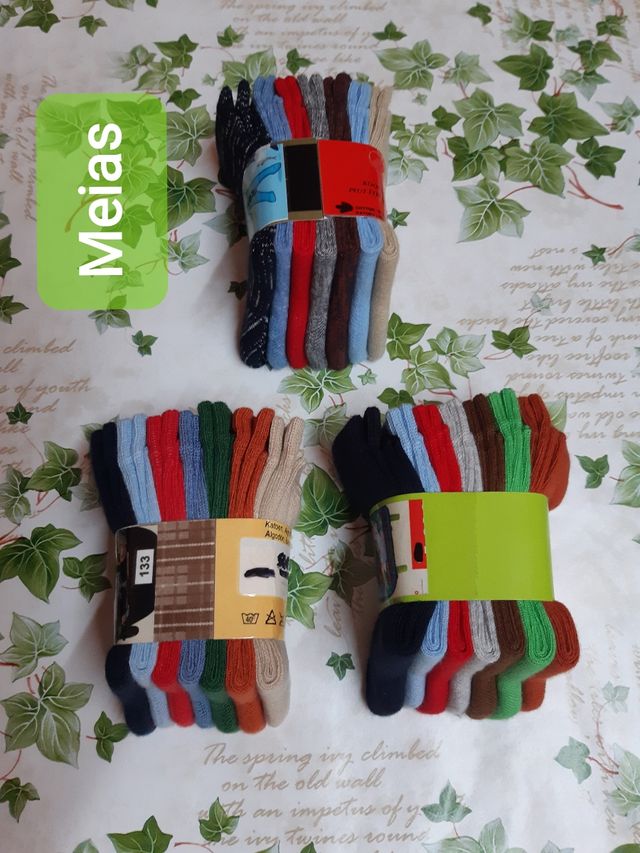 14, 28 ou 42 pares de meias ou soquetes