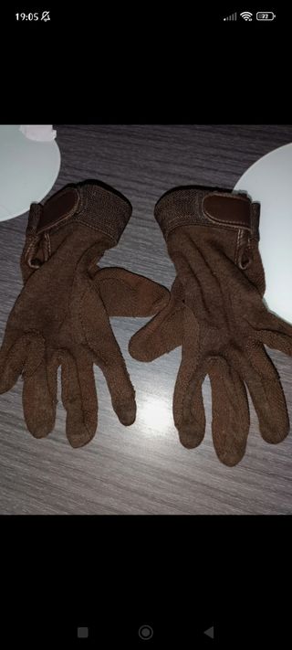Guantes equitación niño/a marrones