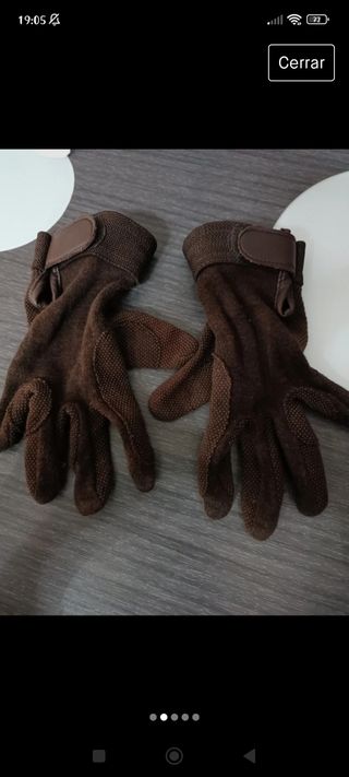 Guantes equitación niño/a marrones