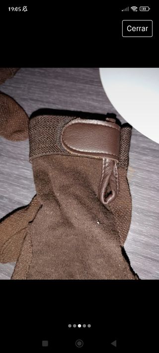 Guantes equitación niño/a marrones