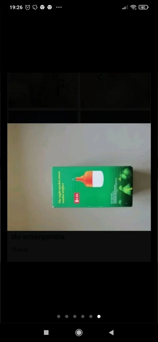 Lampara de 60w recargable es grande